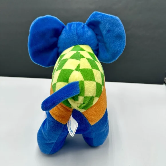 King Plush Elephant Blue Green 11” Stuffed Animal Animated Soft Cuddly - Picture 6 of 11